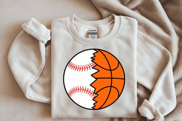 Baseball Basketball Split Ball SVG for Crafts & Graphics