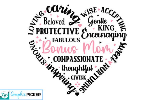 Bonus Mom Heart SVG: Graphics for Crafts