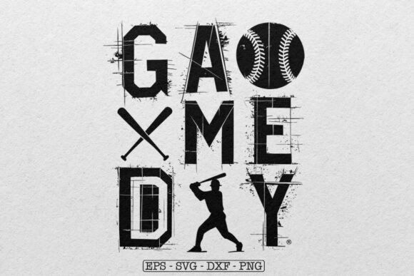 Game Day Baseball Vibes SVG: Graphics for Crafts