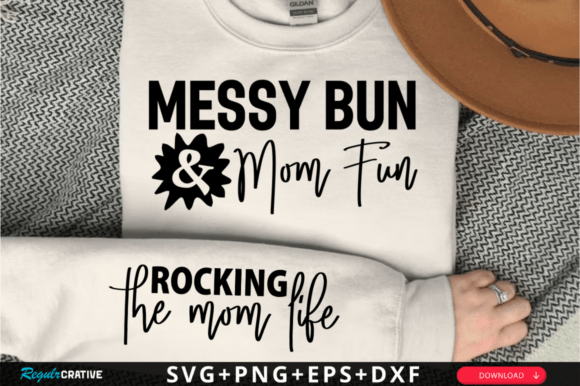 Messy Bun Mom Fun Sleeve SVG: A Designer's Review