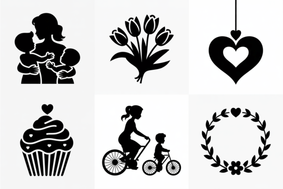 Mom and Kids SVG: Family Graphics for Crafts
