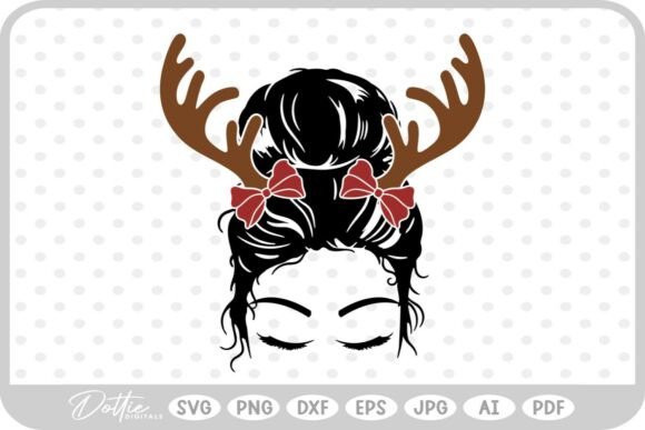 Mom Christmas Messy SVG: Graphics for Crafts