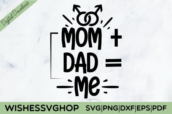 Mom Dad me SVG PNG: Graphics for Crafts