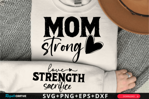 Mom Strong Sleeve SVG: Graphics for Crafts