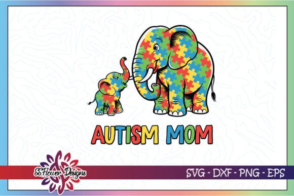 Reviewing the Autism Elephant Mom and Son SVG for Stitching