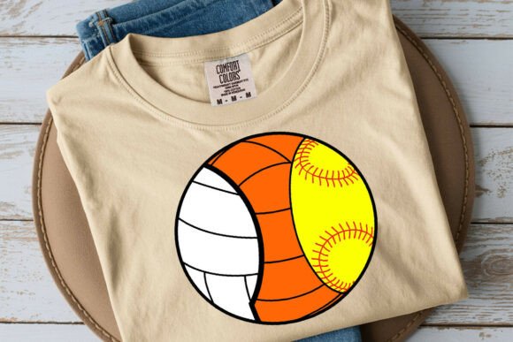 Split Volleyball Basketball Softball SVG: Crafts & Graphics